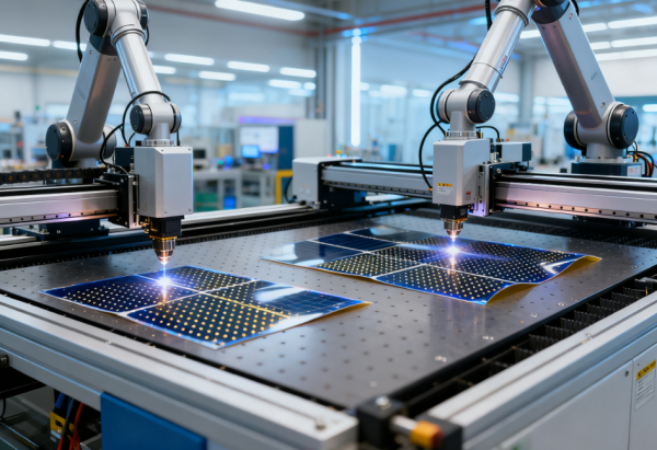 柔性太陽(yáng)能板激光微孔加工 (7)