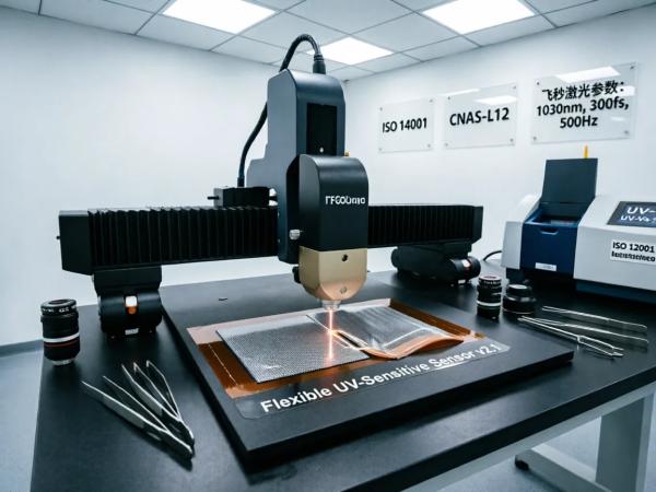 柔性傳感器紫外飛秒激光切割 (5)